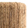 SIXTINE - 30x30cm lamp in natural-coloured rattan and recycled teak
