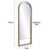 Miroir 70x210cm en bois de teck recyclé | Macabane