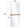SIXTINE - 83x180cm mirror in recycled teak