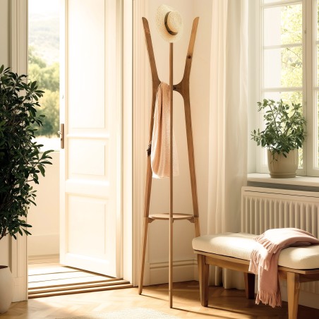 SIXTINE - Coat rack made from recycled teak