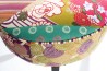 KATE - Round Stool 42x42 cm Multicolored Bohemian Fabric