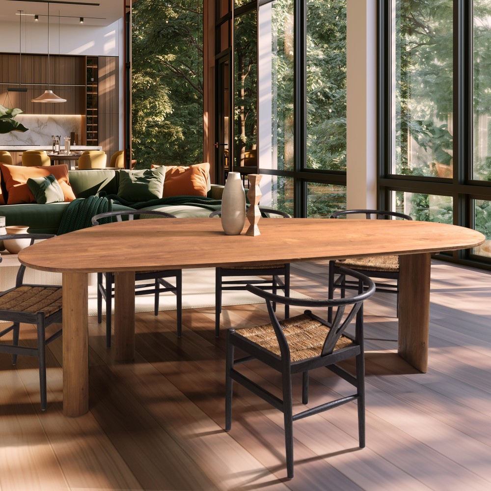 SIXTINE - 260x120cm dining table made from recycled teak