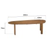 Table à manger 260x120cm en bois de teck recyclé | Macabane