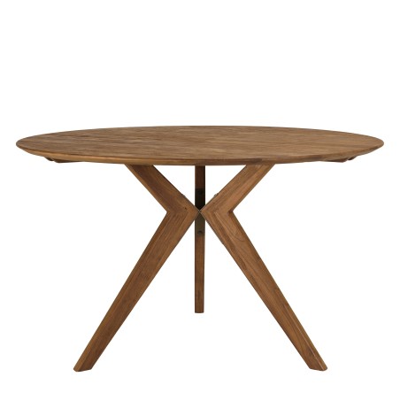 SIXTINE - Round dining table made from recycled teak, diameter 130cm