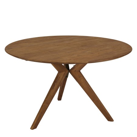 SIXTINE - Round dining table made from recycled teak, diameter 130cm