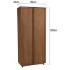 Armoire 2 portes 90x200cm en bois de teck recyclé | Macabane