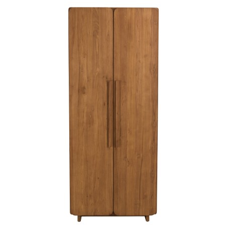 SIXTINE - 2-door wardrobe, 80x195cm, made from recycled teak 