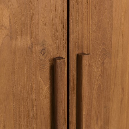 Armoire 2 portes 80x195cm en bois de teck recyclé | Macabane
