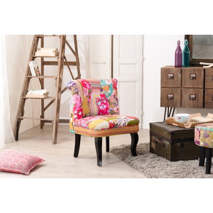 KATE - Fauteuil BETTY Multicolored Bohemian Fabric Armchair
