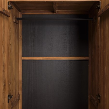 Armoire 2 portes 80x195cm en bois de teck recyclé | Macabane