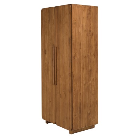 SIXTINE - 2-door wardrobe, 80x195cm, made from recycled teak 