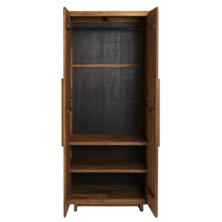 Armoire 2 portes 80x195cm en bois de teck recyclé | Macabane