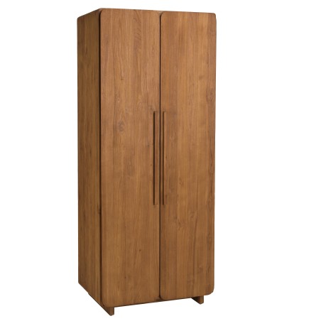 Armoire 2 portes 80x195cm en bois de teck recyclé | Macabane