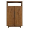 Buffet 2 portes 1 étagère ouverte 90x155cm en bois de teck recyclé | Macabane