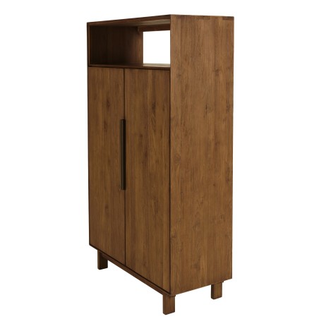 Buffet 2 portes 1 étagère ouverte 90x155cm en bois de teck recyclé | Macabane