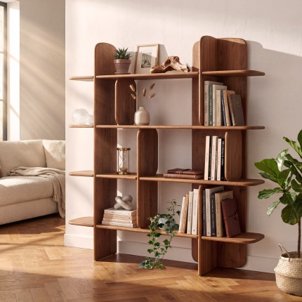 SIXTINE - Bookcase, 160 x 160 cm, made from recycled teak 