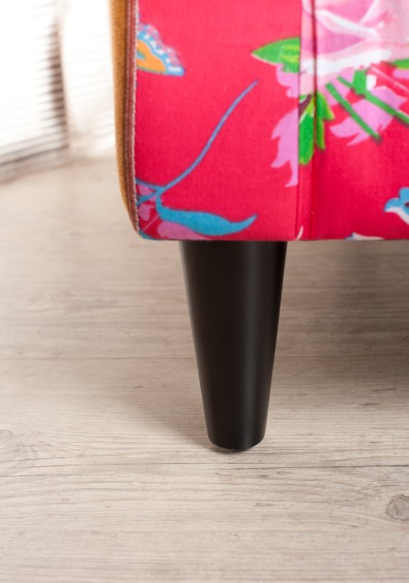 KATE Armchair 63x63cm Bohemian Fabric Multicolor Black Wood Legs