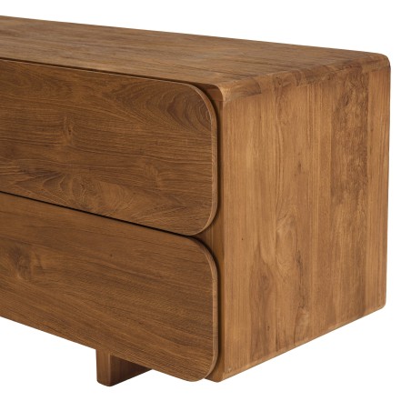 SIXTINE - Sideboard with 3 doors and 2 drawers, 200x48cm, made from recycled teak 