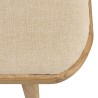 Bench with white cushion in wood and rattan | Amy Collection