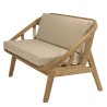 Divano 2 posti cuscini bianchi in legno e rattan | Collezione Amy