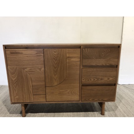 Buffet en bois couleur naturelle avec 3 tiroirs | Seconde Main