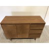 Natural-coloured wooden sideboard with 3 drawers | Macabane Furniture