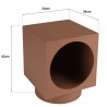 34x34cm square side table in terracotta-painted wood | Second Life