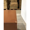 Table d'appoint carrée 34x34cm en bois peint terracotta | Seconde Vie