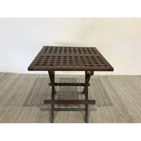 Square garden picnic table, 50x50cm, oiled teak | Second Life