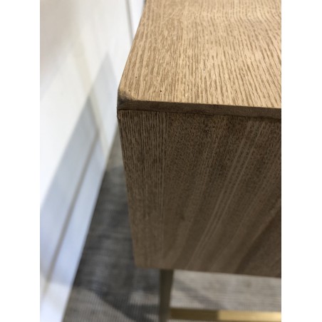 Wooden console table with gold metal legs | Second-hand