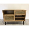 CHARLIE Low Brown Sideboard with 3 Compartments and 2 Doors