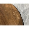 Table basse ronde en rotin noir 80x80cm | Seconde Vie