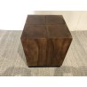 SECONDE HAND - Square Side Table 38x38cm Suar Wood with Black Base