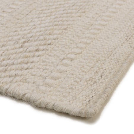 SACHA - Rectangular rug, 300 x 400 cm, made from textured wool in shades of beige