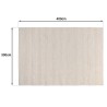 Alfombra rectangular 300x400cm de lana texturizada en tonos beige | Macabane