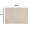 Tappeto rettangolare lana tessuta bianco/marrone | Macabane