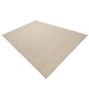 Tappeto rettangolare lana tessuta bianco/marrone | Macabane