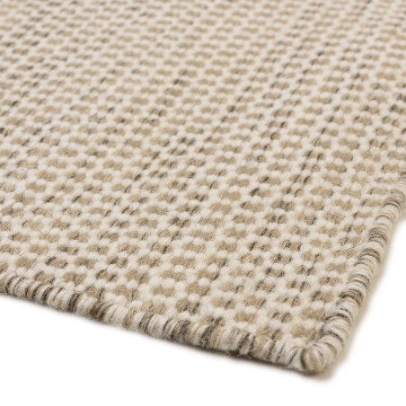 QUENTIN - Rectangular rug, 300x400cm, woven wool, white/brown