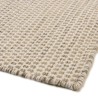 Tappeto rettangolare lana tessuta bianco/marrone | Macabane