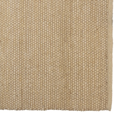 Alfombra rectangular de yute y algodón color beige | Macabane