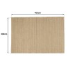Alfombra rectangular de yute y algodón color beige | Macabane