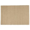 Alfombra rectangular de yute y algodón color beige | Macabane