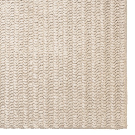 Rechteckiger Teppich 300x400cm aus gewebter Wolle beige | Macabane