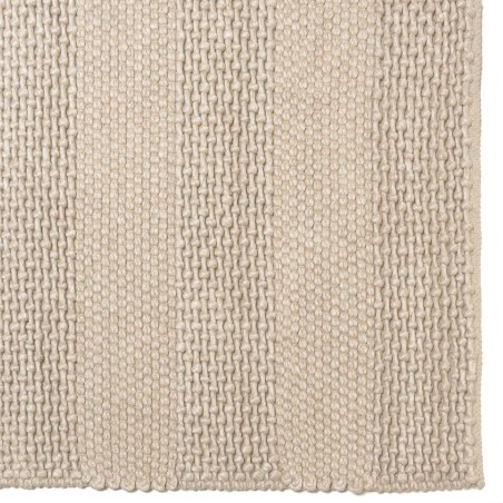 Rechthoekig vloerkleed 300x400cm van beige geweven wol | Macabane