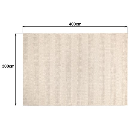 QUENTIN - Rectangular rug, 300 x 400 cm, woven wool, beige