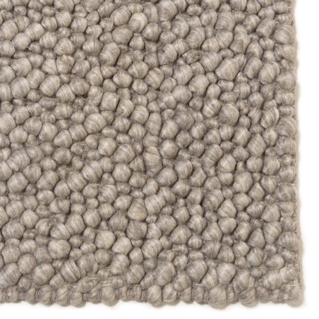 Alfombra rectangular 300x400cm de lana bouclé gris | Macabane