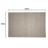 Alfombra rectangular 300x400cm de lana bouclé gris | Macabane
