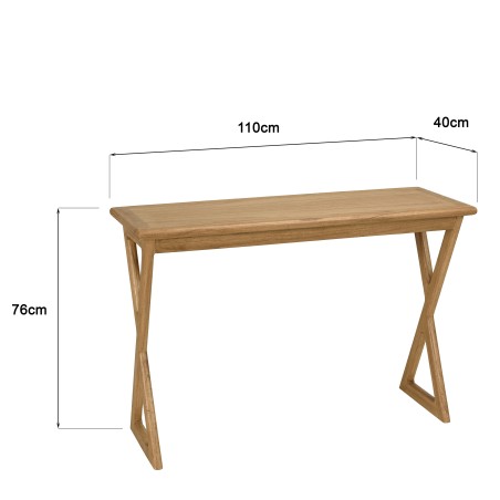 Konsole 110cm aus Mindiholz gekreuzte Beine | Macabane