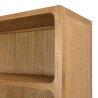 Bücherregal 2 Türen 3 Böden H180cm aus Mindiholz und Rattan | Macabane