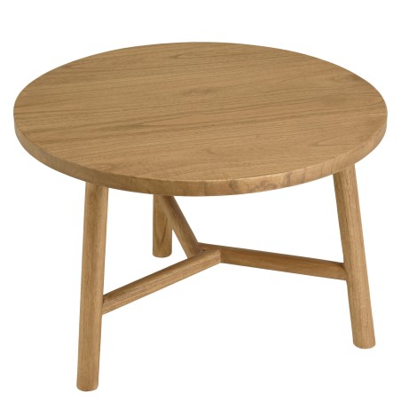 AMY - Round side table in mindi wood, D60cm
